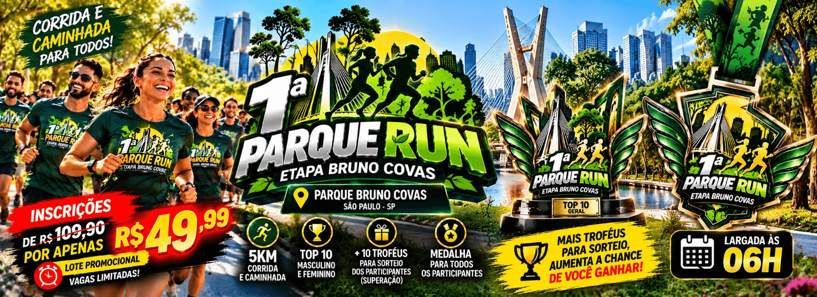 Imagem de divulgação: 1ª Parque Run - Etapa Bruno Covas