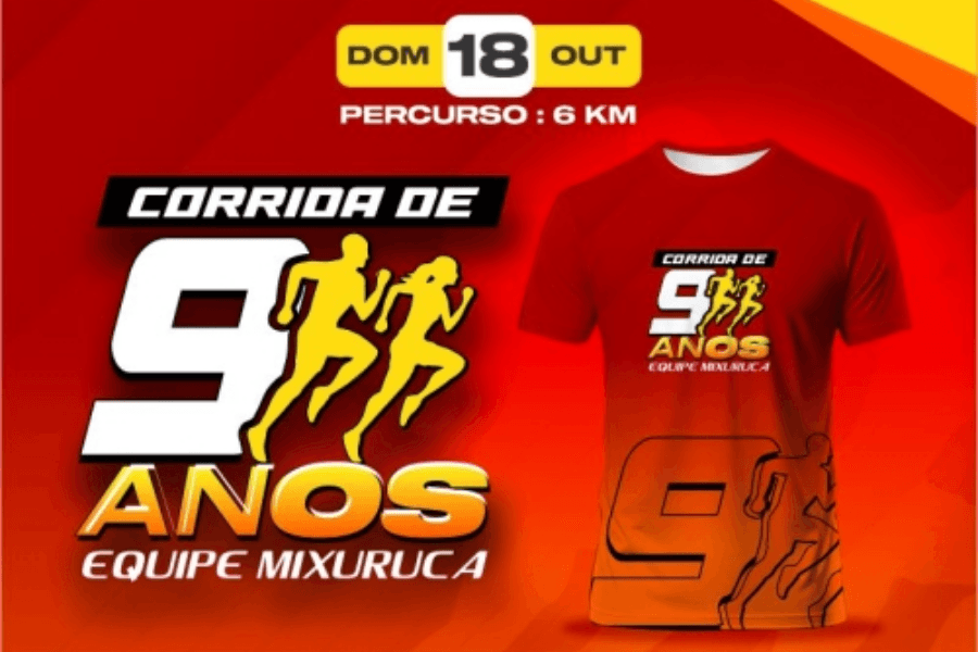 Imagem de divulgação: Corrida de 9 Anos da Equipe Mixuruca