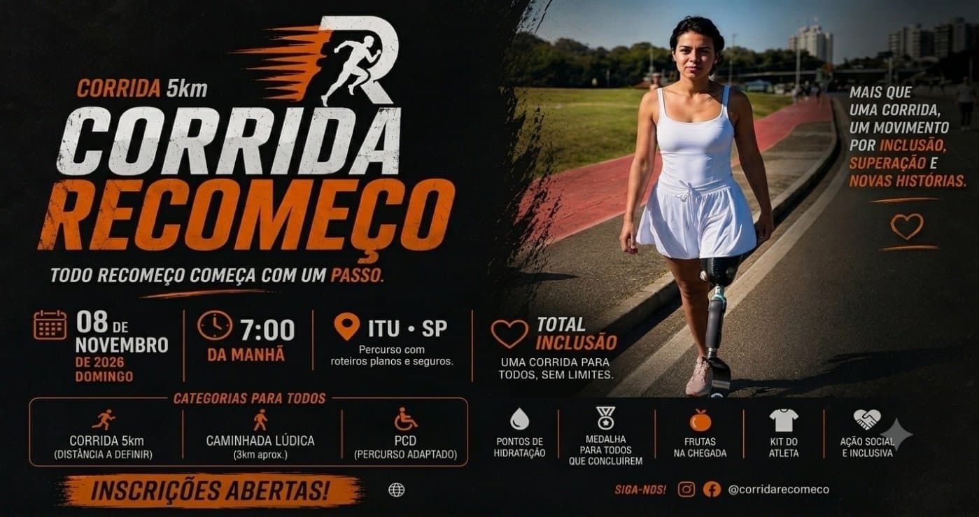 Imagem de divulgação: Corrida Recomeço