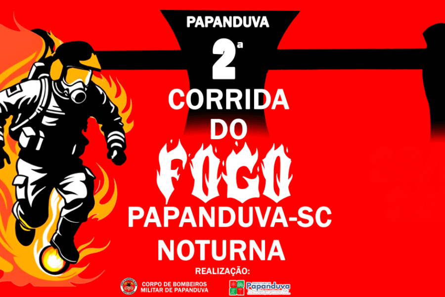 Imagem de divulgação: 2ª Corrida do Fogo Papanduva