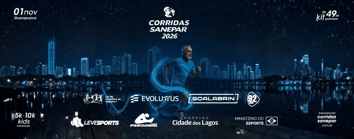 Imagem de divulgação: Corridas Sanepar 2026 - Etapa Guarapuava