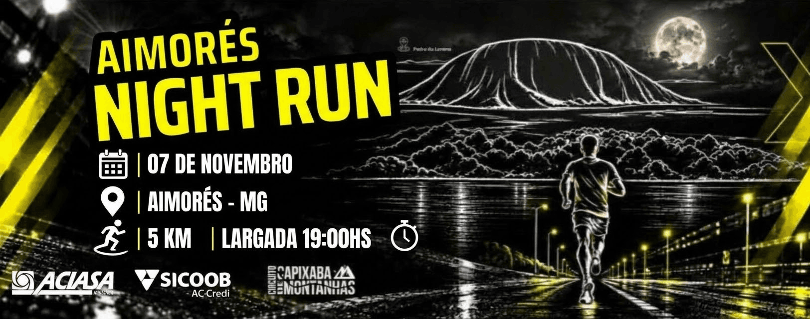 Imagem de divulgação: Corrida Aimorés Night Run