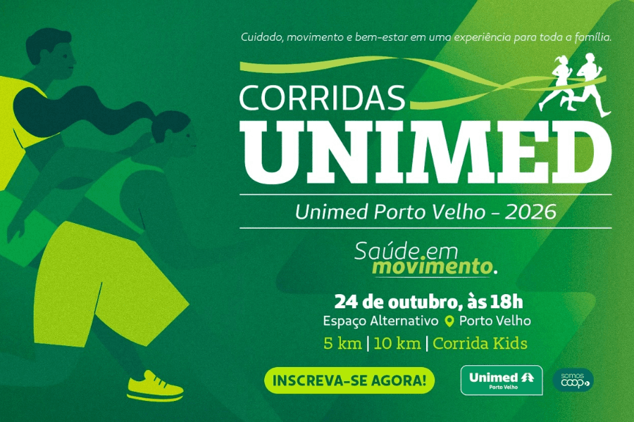 Imagem de divulgação: CORRIDAS UNIMED - Unimed Porto Velho - 2026