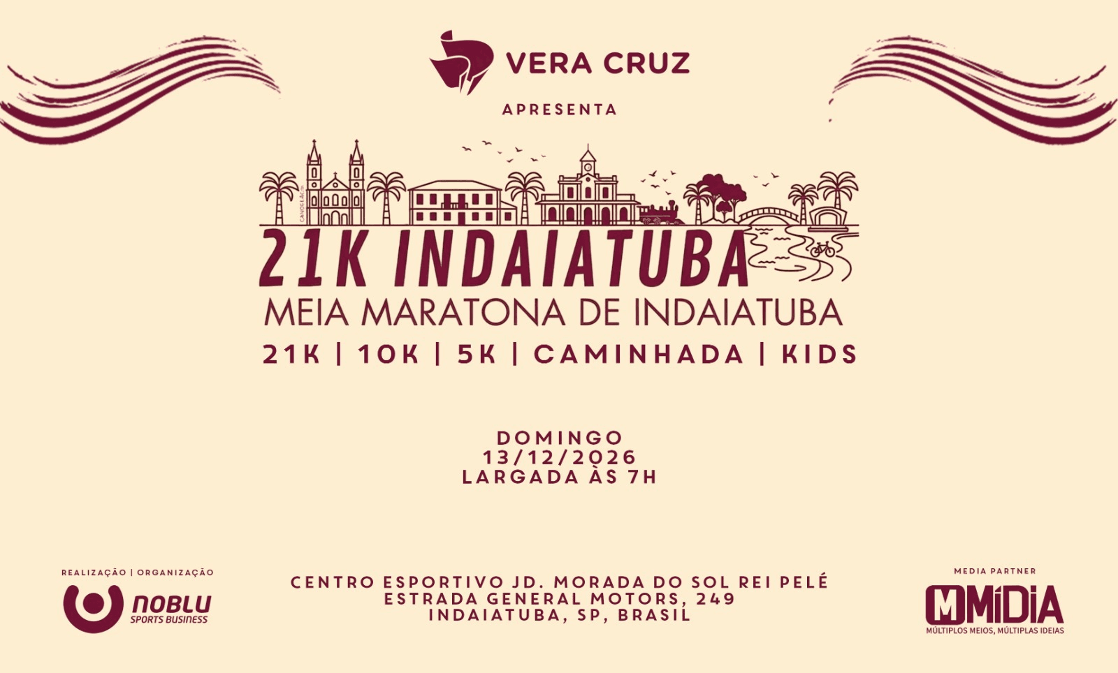Imagem de divulgação: 1ª Meia Maratona de Indaiatuba