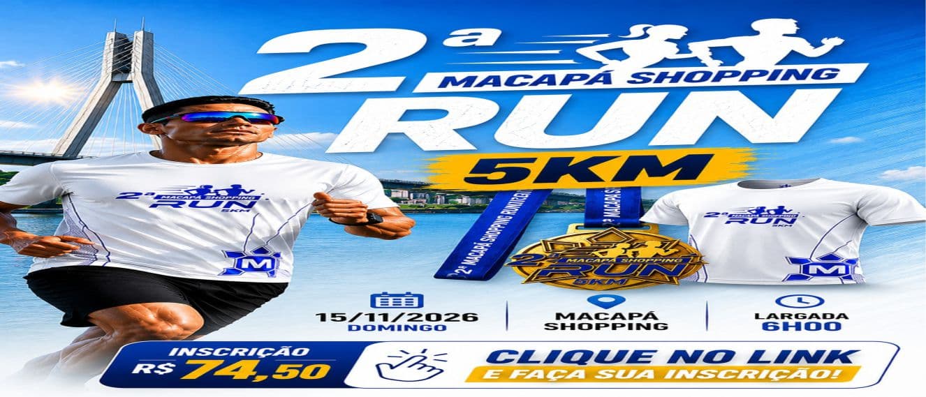 Imagem de divulgação: 2ª Corrida Macapá Shopping Run 2026