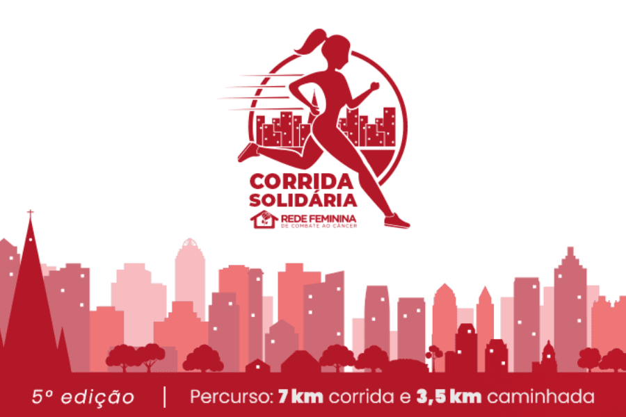 Imagem de divulgação: 5ª Corrida Solidária Rede Feminina de Combate ao Câncer