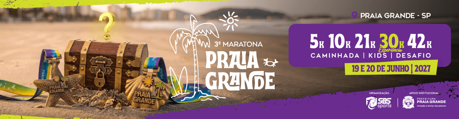 Imagem de divulgação: 3ª Maratona Internacional Praia Grande