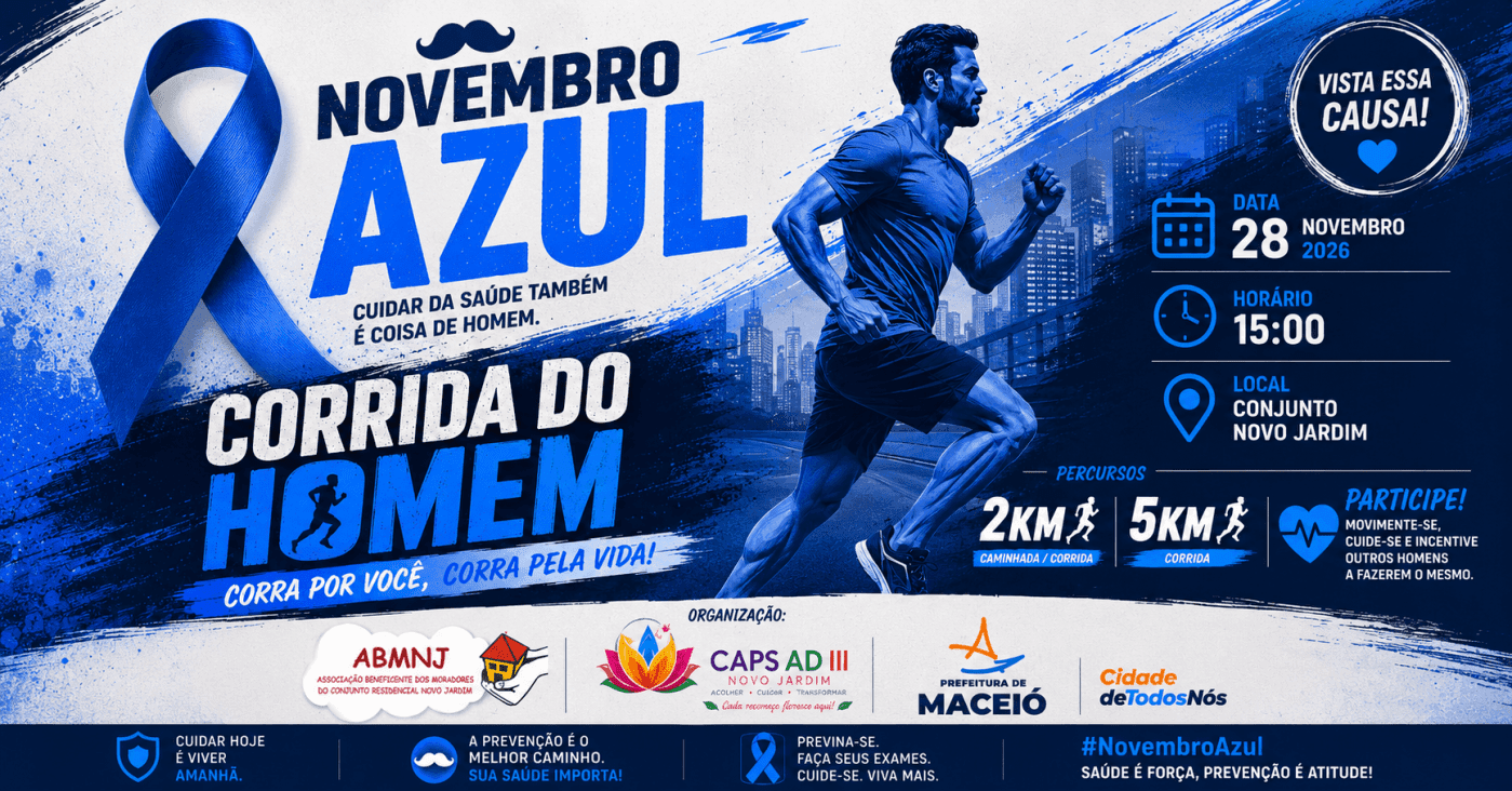 Imagem de divulgação: Corrida do Homem - Novembro Azul
