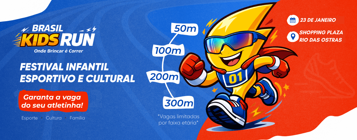 Imagem de divulgação: Brasil Kids Run - Shopping Plaza Rio das Ostras