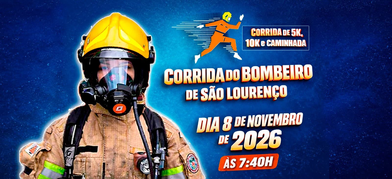 Imagem de divulgação: Corrida do Bombeiro de São Lourenço
