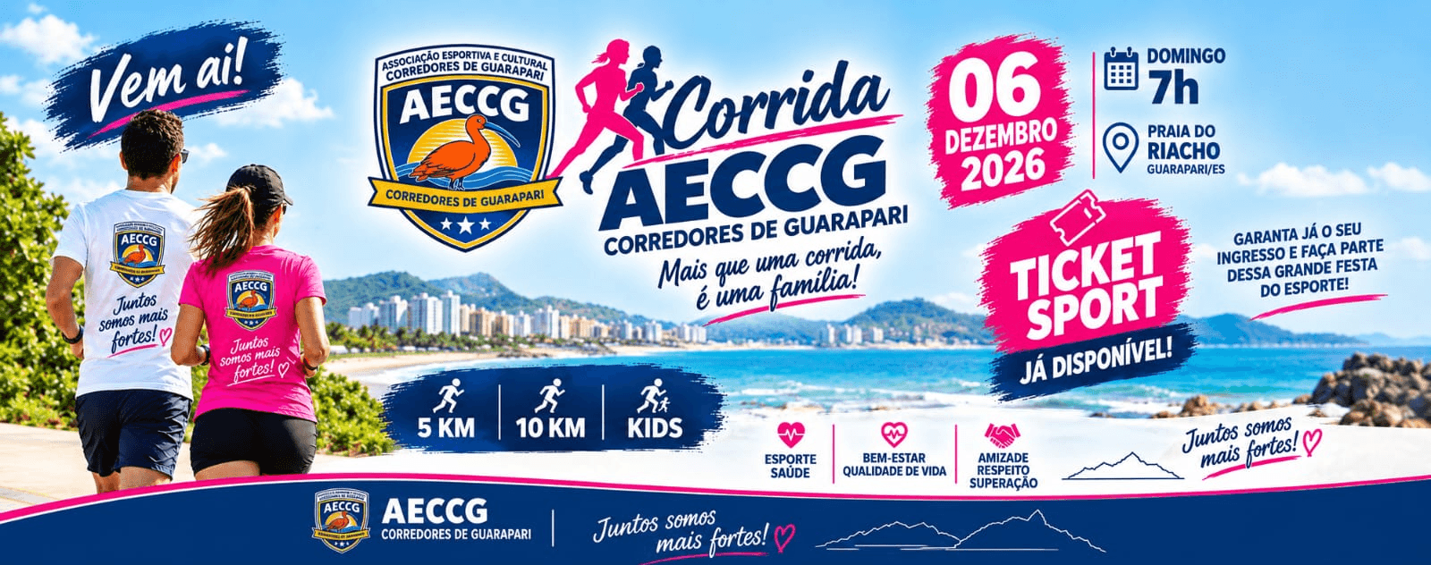 Imagem de divulgação: 2ª Corrida Corredores de Guarapari 2026