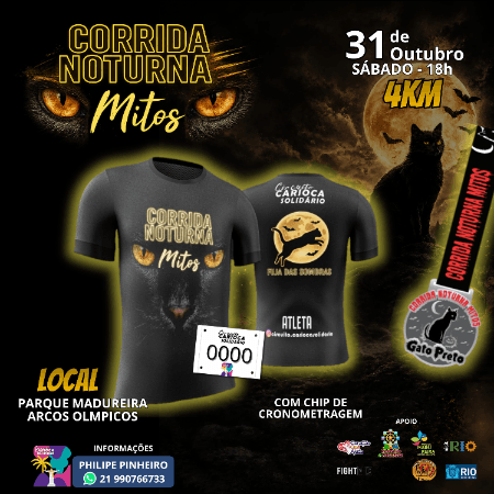 Imagem de divulgação: Corrida Noturna Mitos - Gato Preto