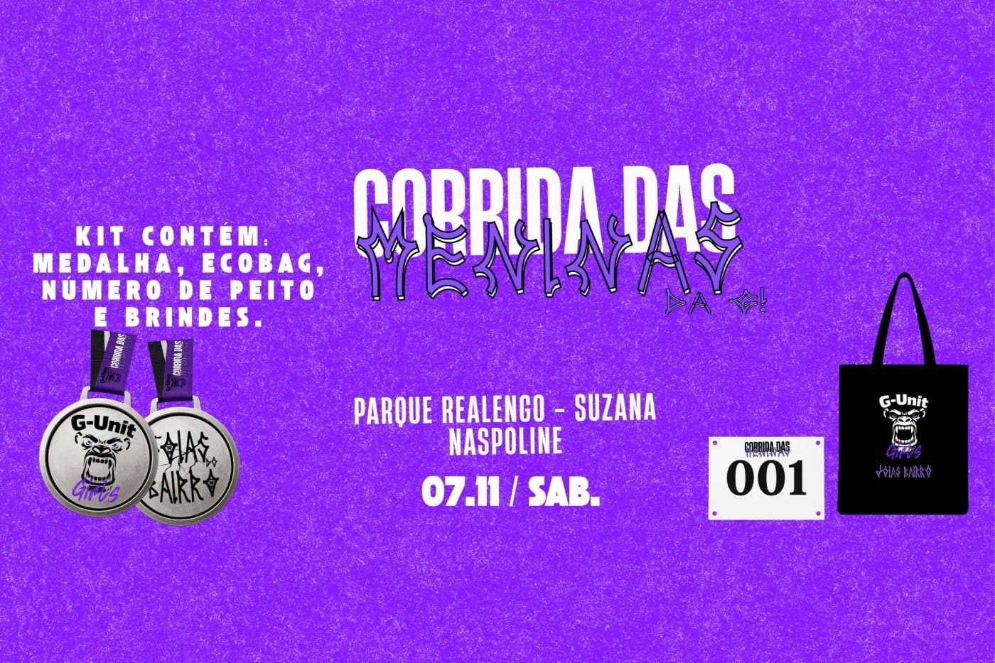 Imagem de divulgação: 3° Corre das Meninas da G!!!