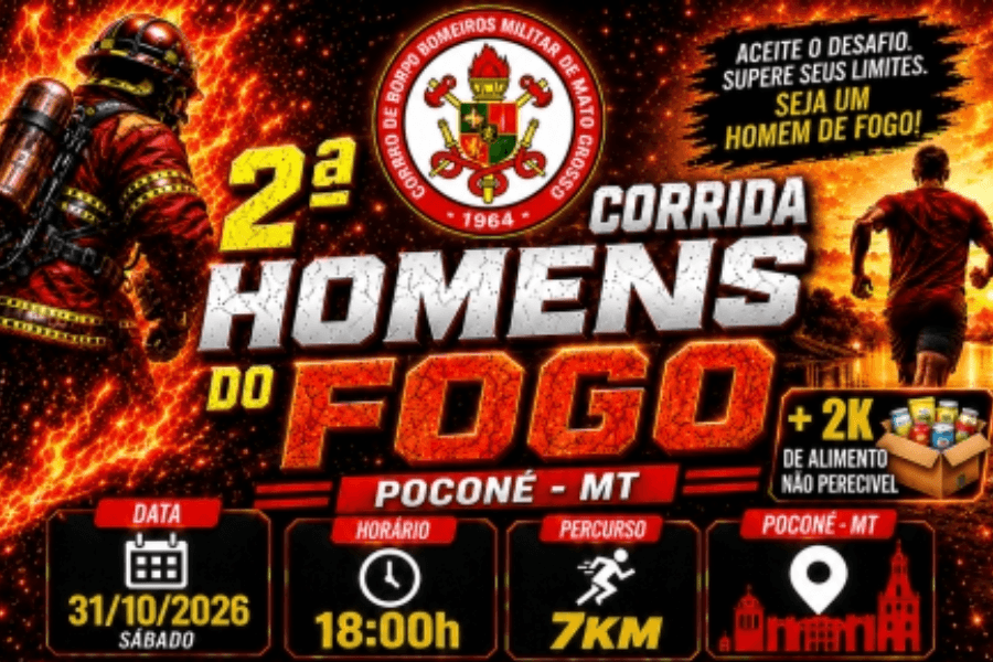 Imagem de divulgação: 2ª Corrida Homens do Fogo