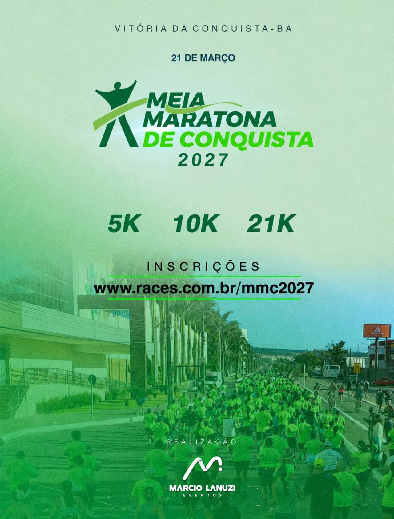 Imagem de divulgação: Meia Maratona de Conquista 2027