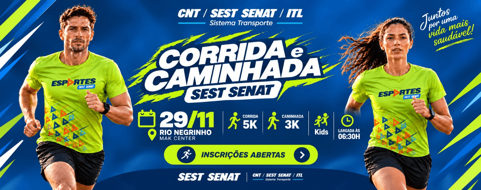 Imagem de divulgação: Corrida e Caminhada Sest Senat - Rio Negrinho