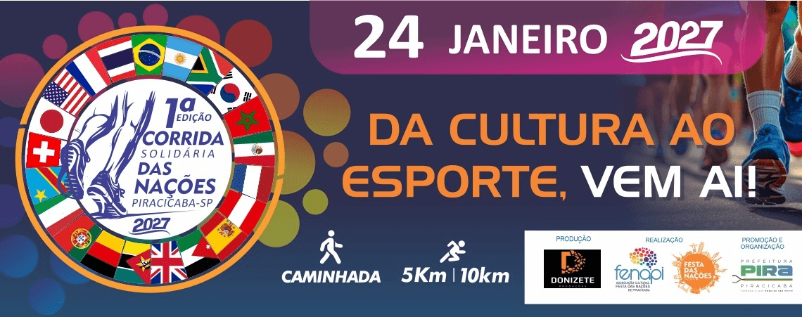 Imagem de divulgação: Corrida Solidária das Nações Piracicaba - 2026