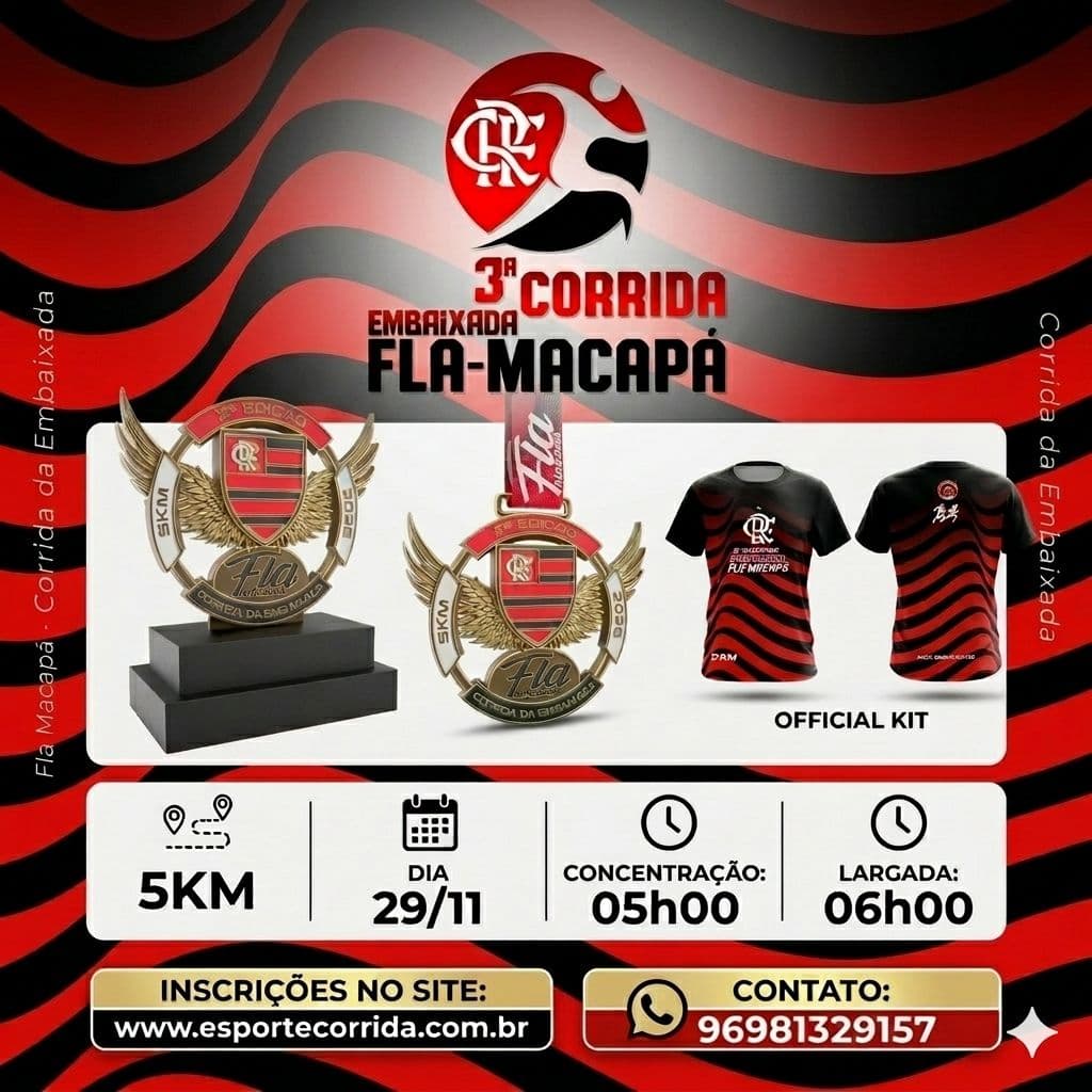 Imagem de divulgação: 3ª Corrida Fla Macapá