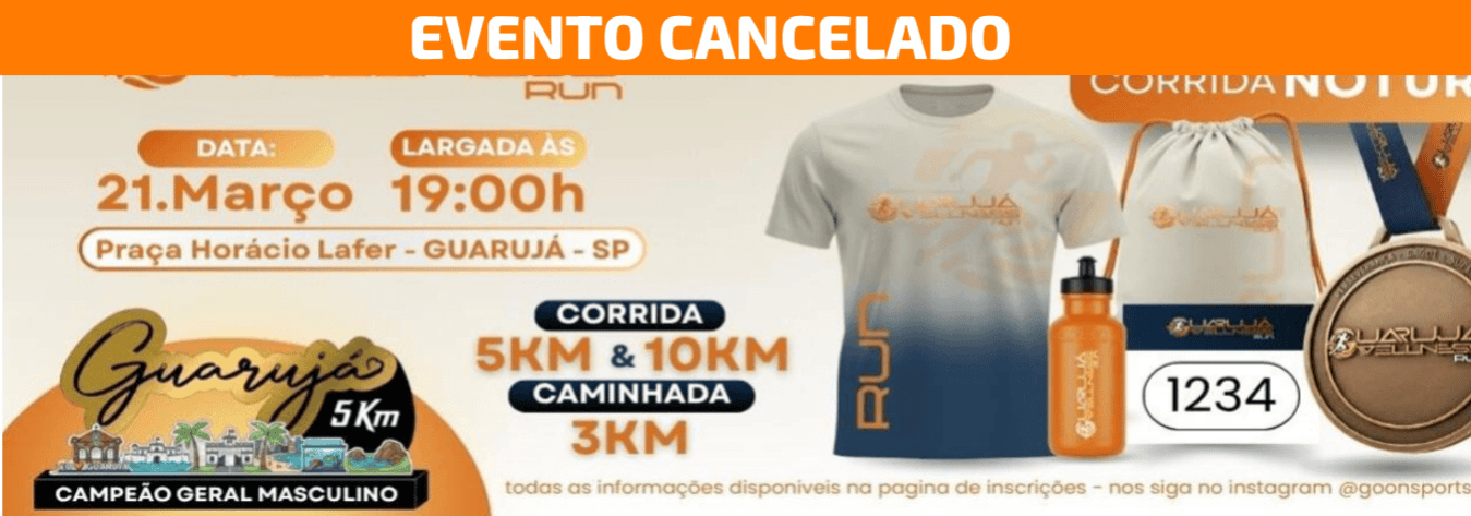 Imagem de divulgação: Guaruja Wellness Run 2026