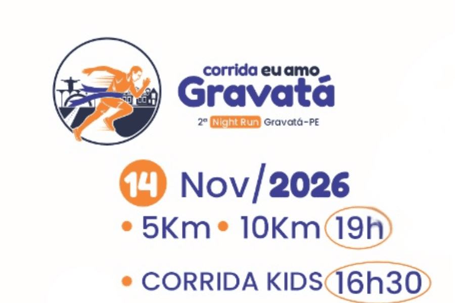Imagem de divulgação: Corrida eu amo Gravatá - 2ª Night Run