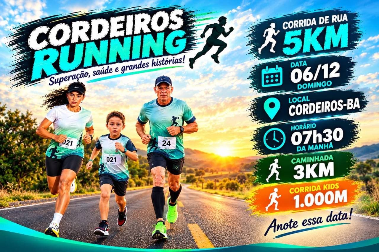 Imagem de divulgação: Cordeiros Running 2026