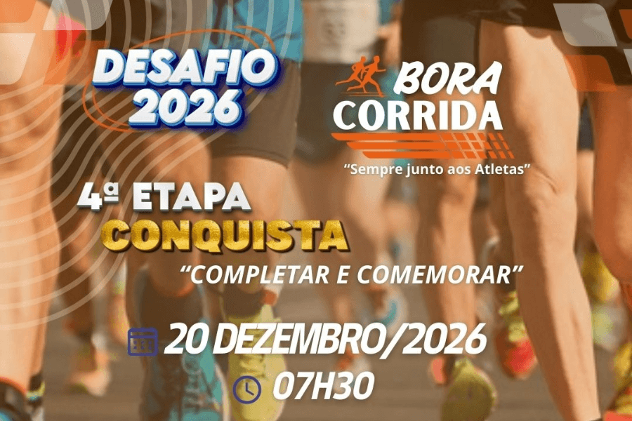 Imagem de divulgação: Desafio 2026 Bora Corrida 4ª Etapa Conquista