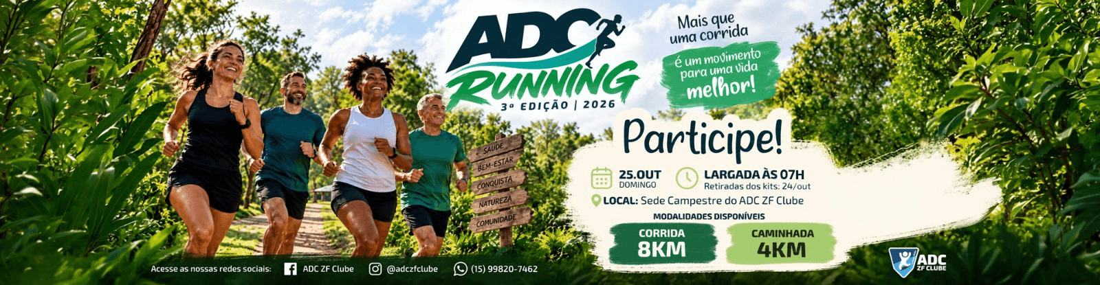 Imagem de divulgação: Corrida Adc Zf Clube