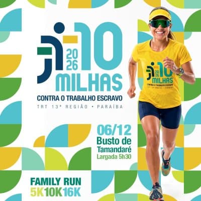Imagem de divulgação: 10 Milhas Trt13 - Contra o Trabalho Escravo 2026