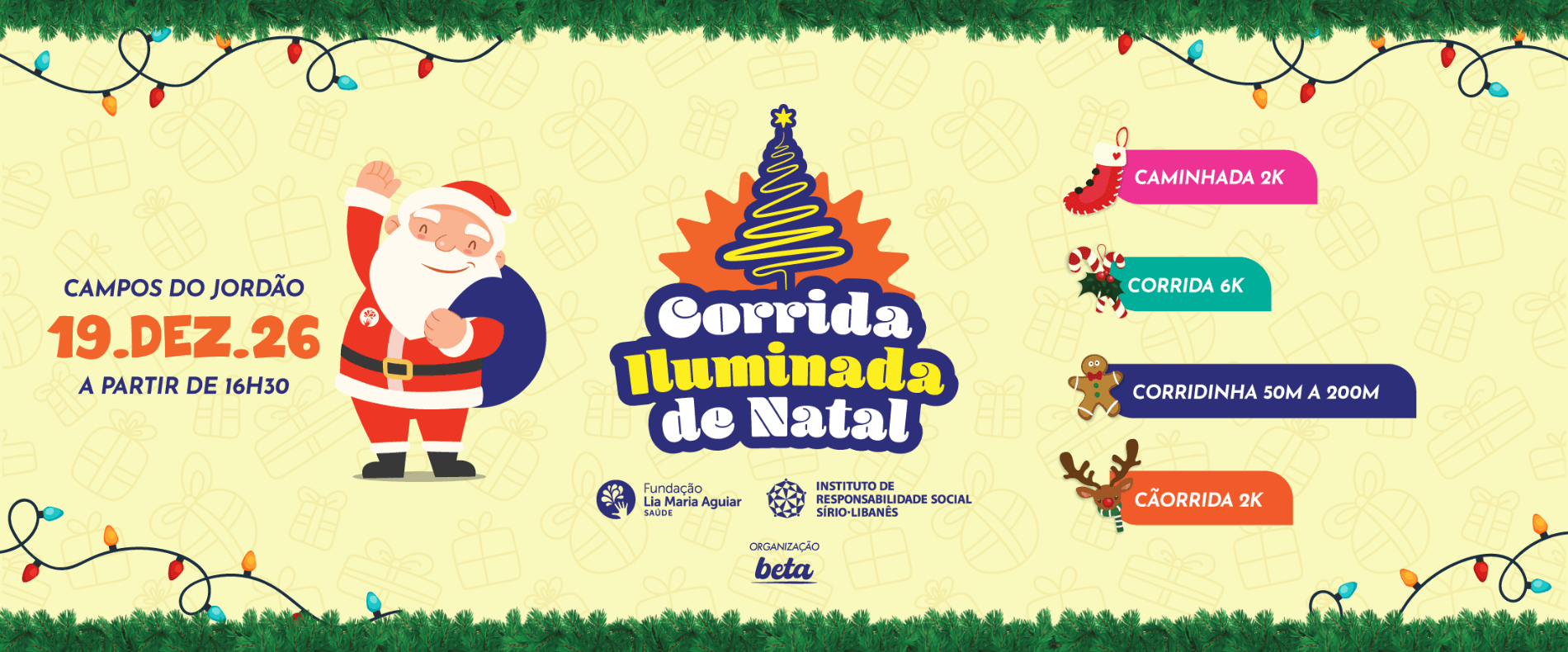 Imagem de divulgação: Corrida Iluminada de Natal 2026