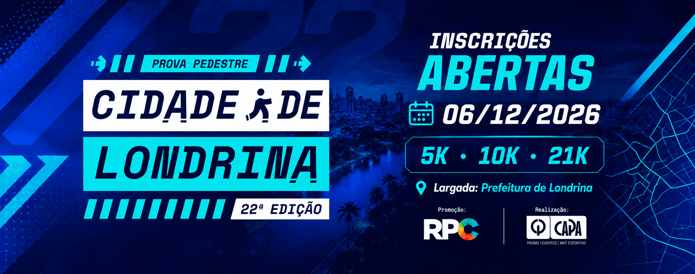 Imagem de divulgação: 22ª Prova Pedestre Cidade de Londrina